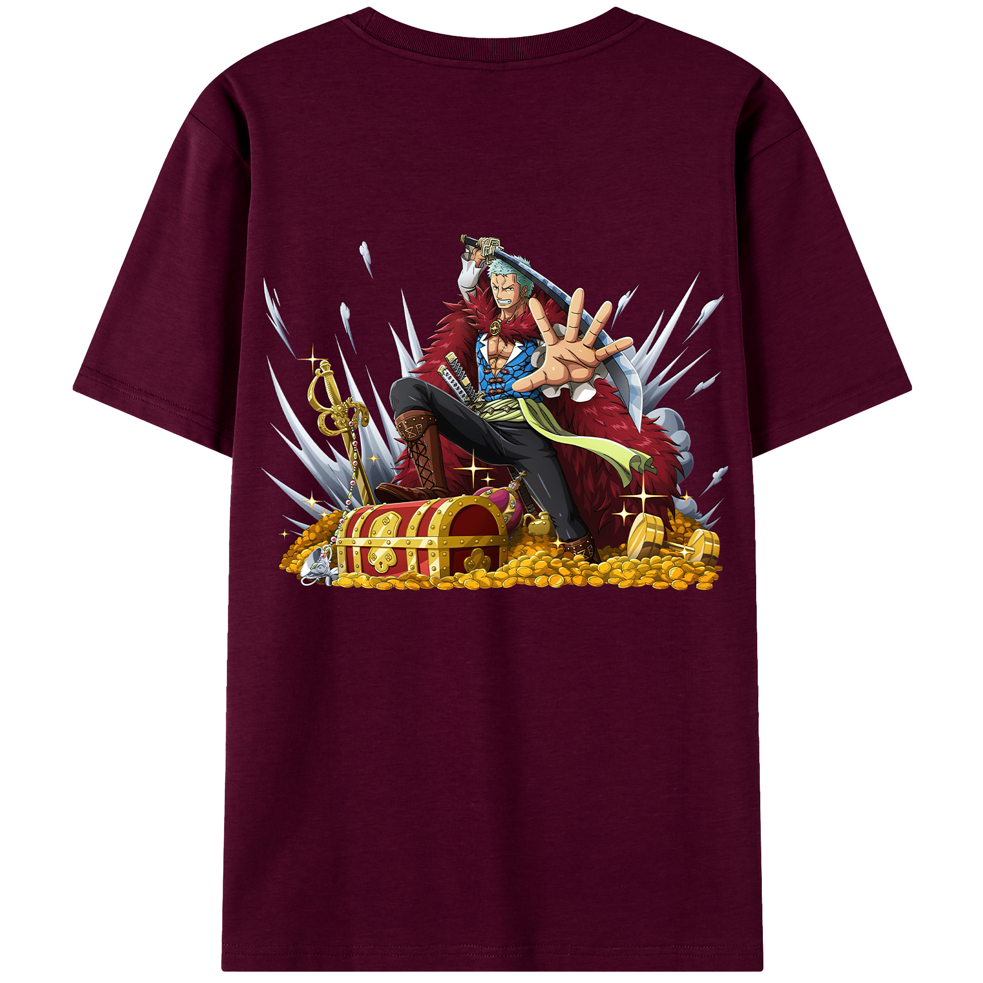 ワンピース ロロノア・ゾロ ONE PIECE Roronoa Zoro レディース半袖Tシャツ(バックプリント)